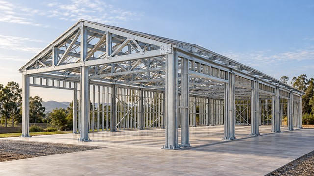 轻钢建筑框架应用示意